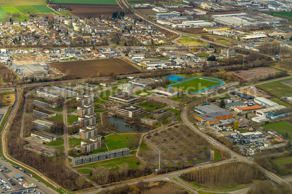 Aerial photograph Lahr/Schwarzwald - Building complex of the university Polizeihochschule in Lahr/Schwarzwald in the state Baden-Wurttemberg, Germany