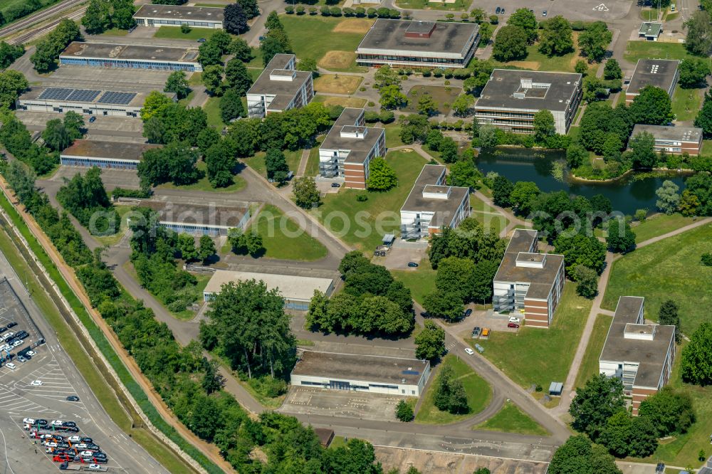 Aerial image Lahr/Schwarzwald - Building complex of the university Polizeihochschule in Lahr/Schwarzwald in the state Baden-Wurttemberg, Germany