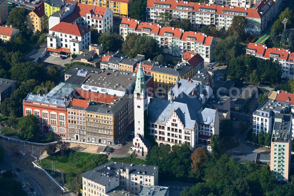 Aerial image Szczecin - Stettin - Building complex of the university Pommersche Medizinische Universitaet in Szczecin in West Pomeranian, Poland