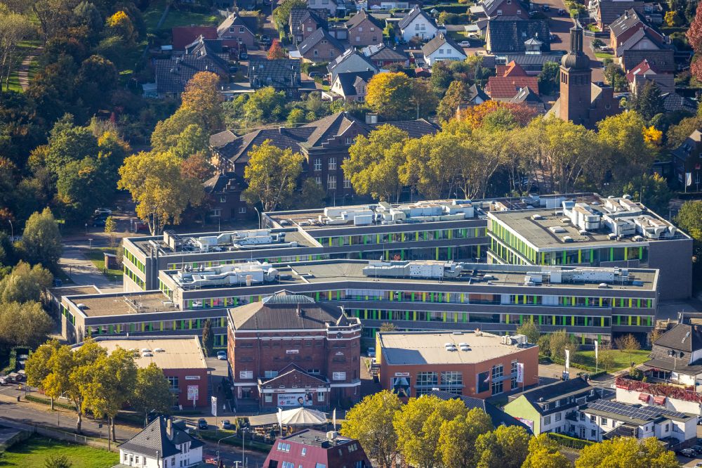 Kamp-Lintfort from above - Building complex of the university of applied sciences Rhein-Waal in Kamp-Lintfort in the state of North Rhine-Westphalia