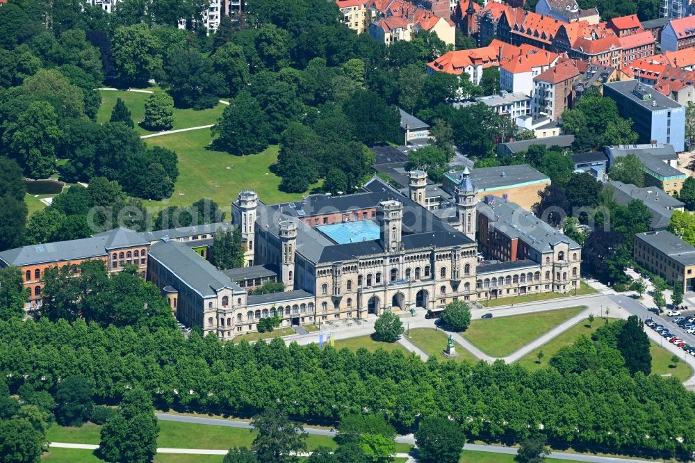 Hannover from the bird's eye view: Building complex of the university Wilhelm Buechner Hochschule on Welfengarten in Hannover in the state Lower Saxony, Germany