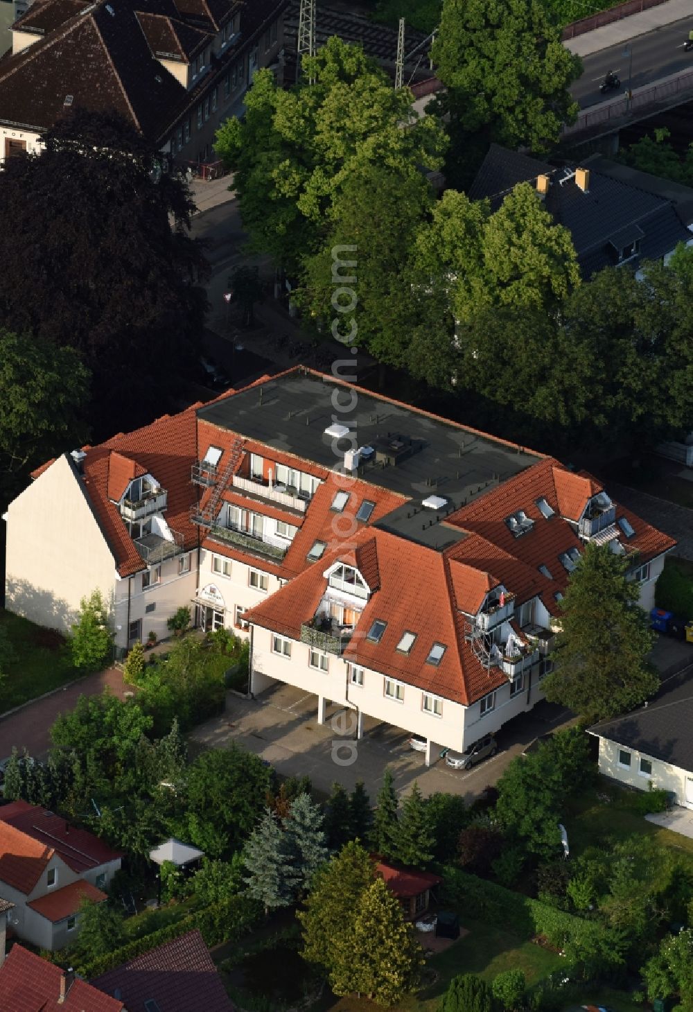 Aerial photograph Birkenwerder - Complex of the hotel building ANDERSEN HOTEL Clara-Zetkin-Strasse in Birkenwerder in the state Brandenburg