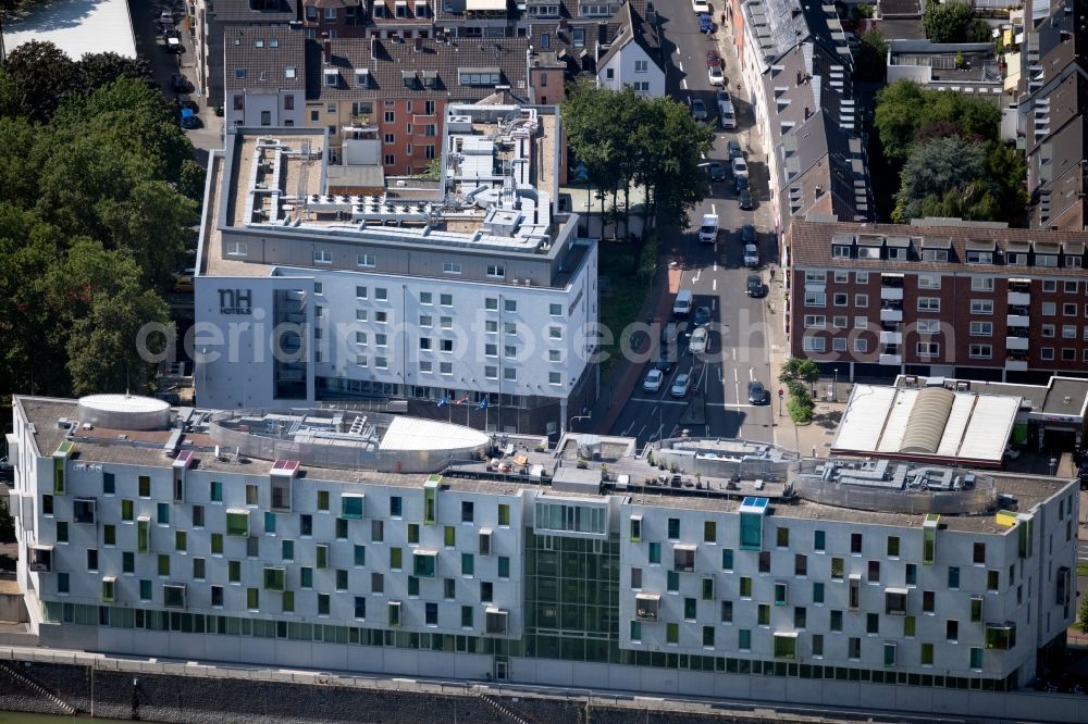 Aerial photograph Köln - Complex of the hotel building art'otel cologne in the district Altstadt-Sued in Cologne in the state North Rhine-Westphalia, Germany