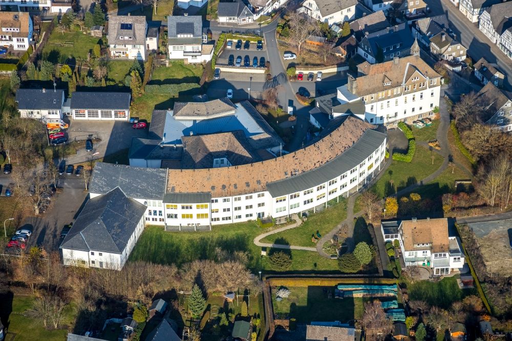 Aerial photograph Schmallenberg - Complex of the hotel building Berghotel Hoher Knochen in the district Langewiese in Schmallenberg in the state North Rhine-Westphalia, Germany