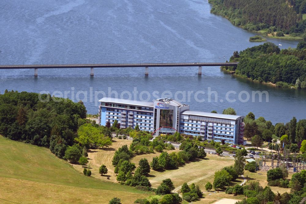 Aerial photograph Zeulenroda-Triebes - Complex of the hotel building Bio-Seehotel on Bauerfeindallee in Zeulenroda-Triebes in the state Thuringia, Germany