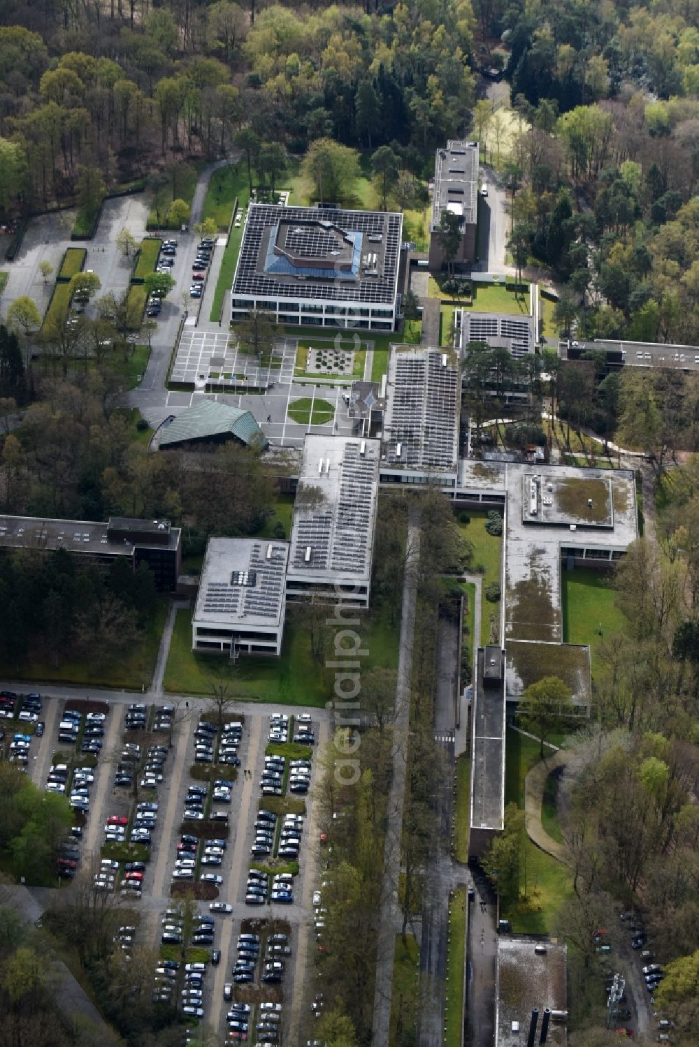 Aerial photograph La Hulpe - Complex of the hotel building Dolce La Hulpe Brussels an der Chaussee de Bruxelles in La Hulpe in Region wallonne, Belgium