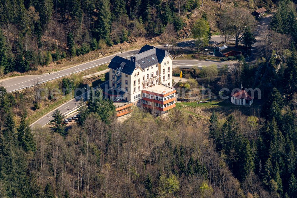 Aerial photograph Bühlertal - Complex of the hotel building and Eventhaus Wiedenfelsen in Buehlertal in the state Baden-Wurttemberg, Germany