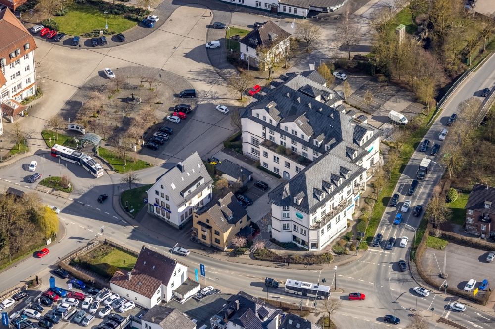 Aerial image Sundern (Sauerland) - Complex of the hotel building Halbersbacher Sunderland Hotel in Sundern (Sauerland) at Sauerland in the state North Rhine-Westphalia, Germany