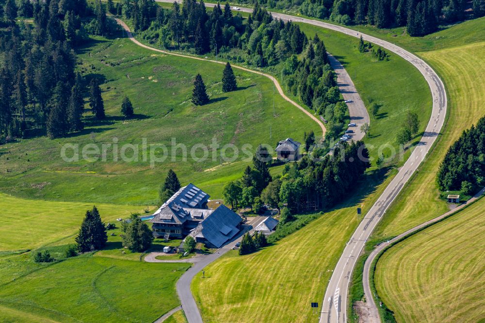 Oberried from the bird's eye view: Complex of the hotel building die Halde in Oberried in the state Baden-Wurttemberg, Germany