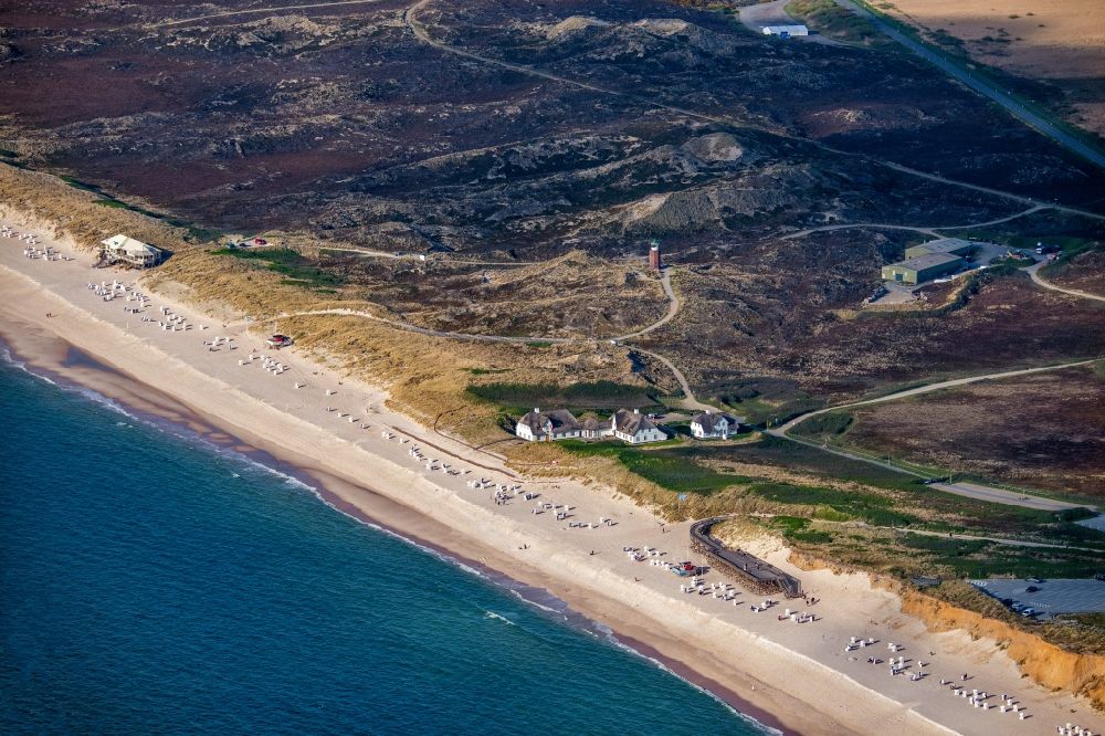 Aerial photograph Kampen (Sylt) - Complex of the hotel building Haus Kliffende in Kampen (Sylt) at the island Sylt in the state Schleswig-Holstein, Germany