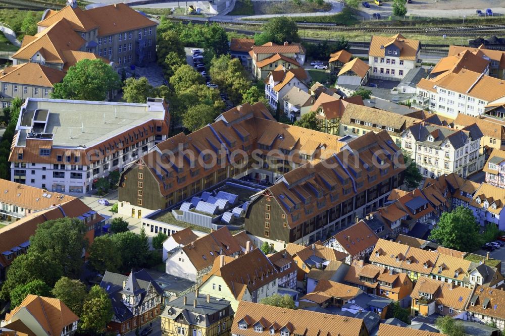 Wernigerode from above - Complex of the hotel building HKK Hotel Wernigerode in Wernigerode in the state Saxony-Anhalt, Germany