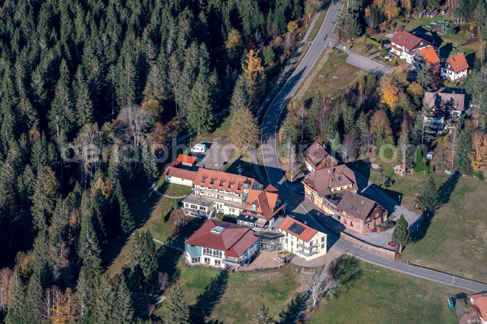 Aerial image Freudenstadt - Complex of the hotel building Hotel Schwarzwald Kniebis in Freudenstadt in the state Baden-Wuerttemberg, Germany