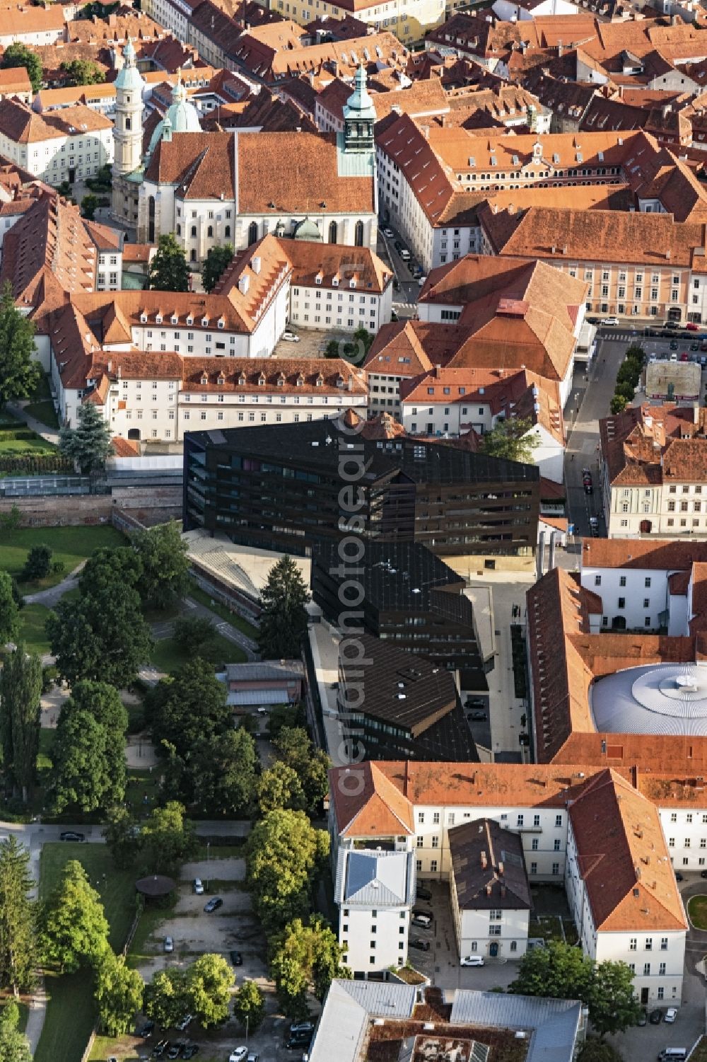 Aerial photograph Graz - Complex of the hotel building NH Hotel on Stadtpark in Graz in Steiermark, Austria