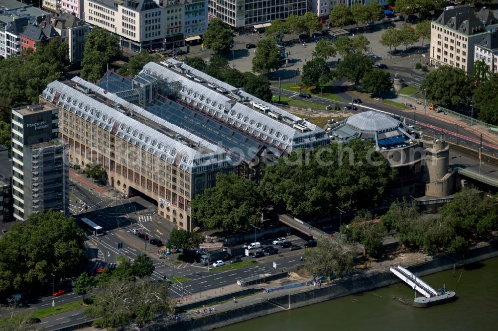 Aerial image Köln - Complex of the hotel building Maritim in the district Altstadt-Sued in Cologne in the state North Rhine-Westphalia, Germany