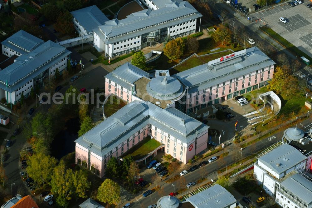 Aerial photograph Magdeburg - Complex of the hotel building Michel Hotel Magdeburg in the district Sudenburg in Magdeburg in the state Saxony-Anhalt, Germany