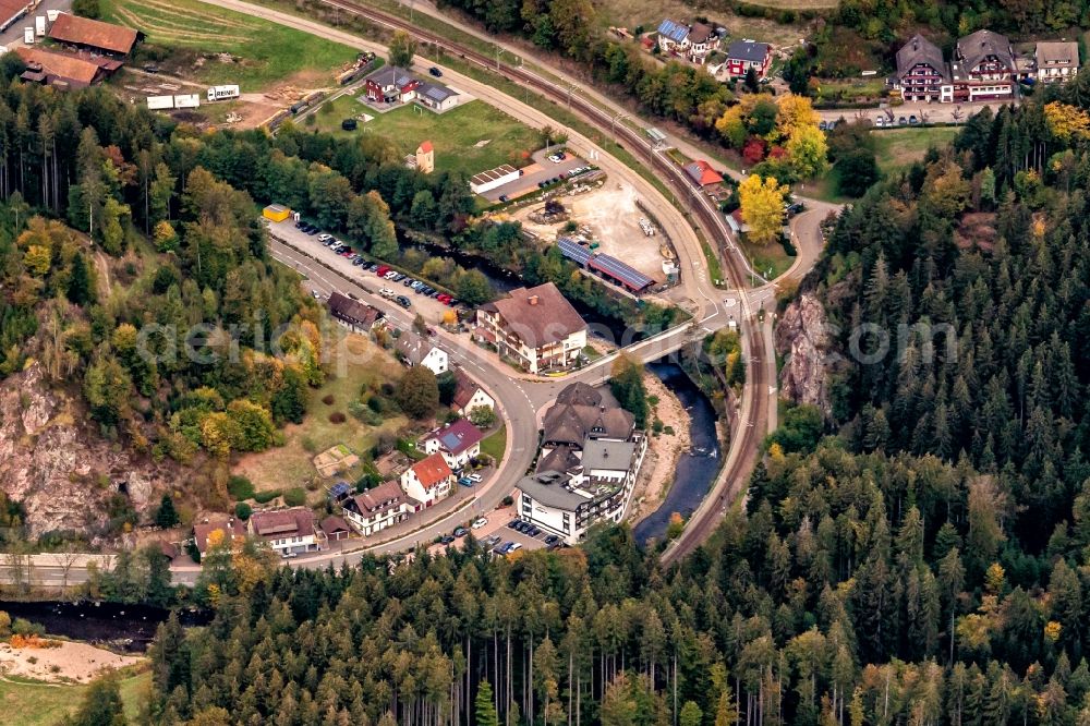 Aerial photograph Klosterreichenbach - Complex of the hotel building Romantikhotel Sackmann in Klosterreichenbach in the state Baden-Wurttemberg, Germany