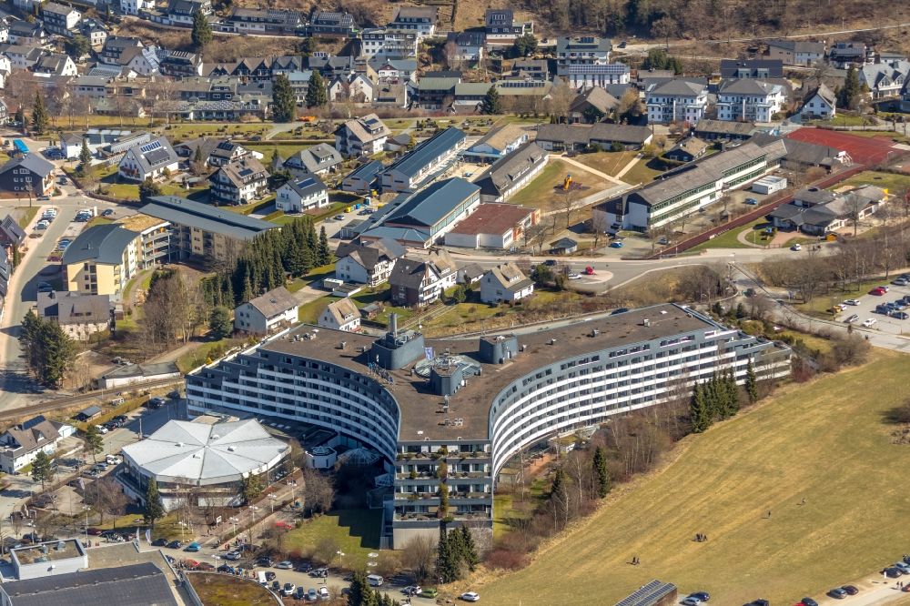 Willingen (Upland) from above - Complex of the hotel building Sauerland Stern Hotel on Kneippweg in Willingen in the state Hesse, Germany