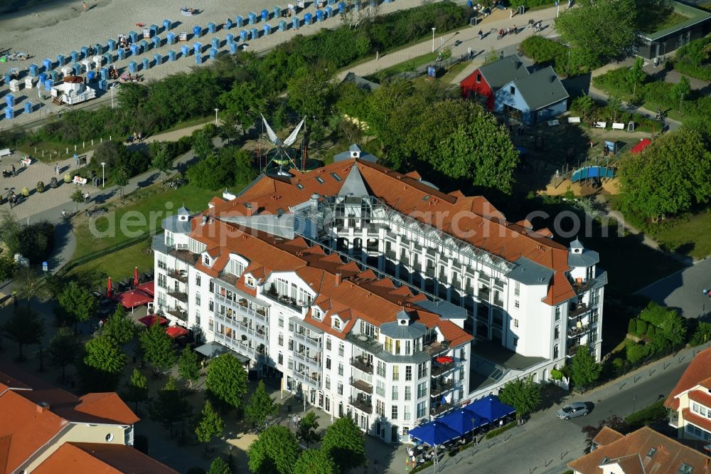 Kühlungsborn from the bird's eye view: Complex of buildings of the hotel arrangement Upstalsboom Dwelling house the Atlantic in cooling spring in the federal state Mecklenburg-West Pomerania, Germany