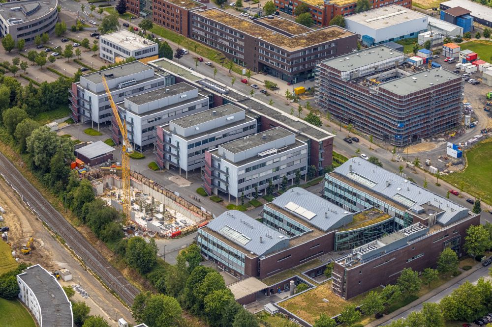 Aerial photograph Dortmund - Building complex of the Institute Max-Planck-Institut fuer molekulare Physiologie on Otto-Hahn-Strasse in the district Hombruch in Dortmund in the state North Rhine-Westphalia, Germany