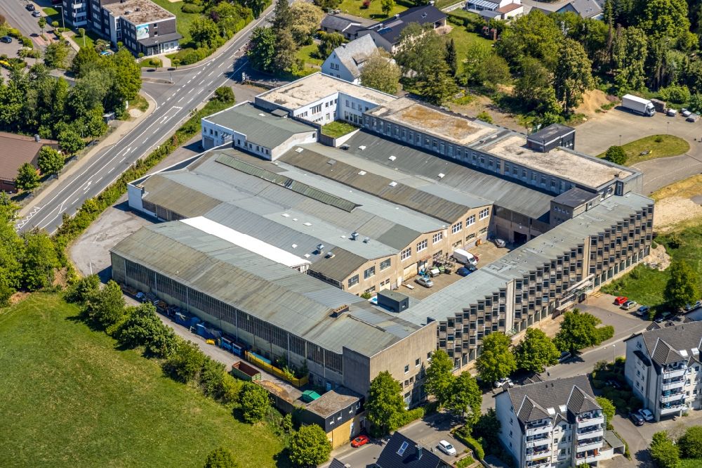 Aerial image Kierspe - Building complex of the Institute of Nestor Bildungsinstitut GmbH on Friedrich-Ebert-Strasse in Kierspe in the state North Rhine-Westphalia, Germany