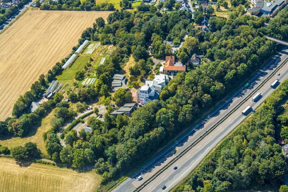 Aerial photograph Witten - Building complex of the Institute Witten/Annen Institut fuer Waldorf-Paedagogik e.V. on Annener Berg in Witten in the state North Rhine-Westphalia, Germany