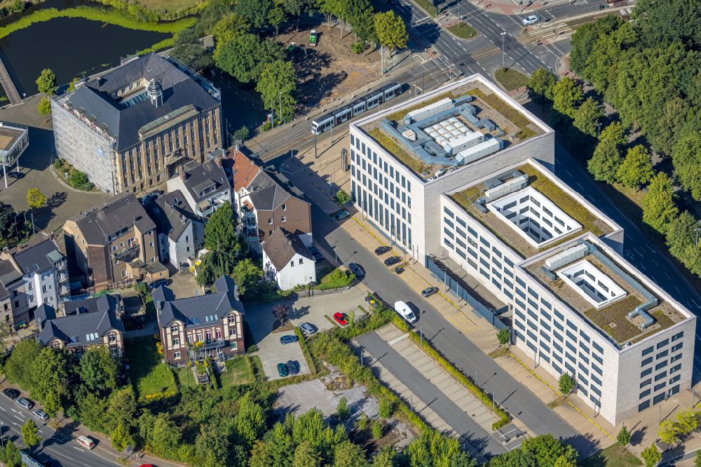 Aerial image Gelsenkirchen - Building complex of the new center of Justice of Gelsenkirchen in the state of North Rhine-Westphalia