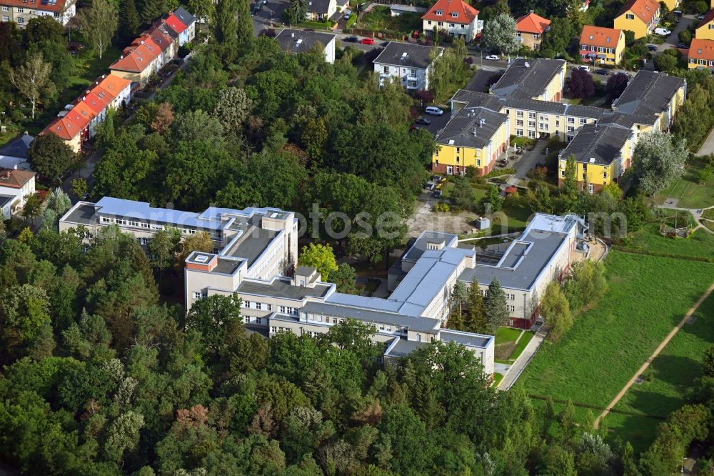 Aerial photograph Berlin - Building complex of the university Katholische Hochschule fuer Sozialwesen in the district Karlshorst in Berlin, Germany