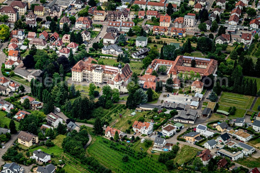 Aerial image Bühl - Complex of buildings of the monastery Maria Hilf in Buehl in the state Baden-Wurttemberg