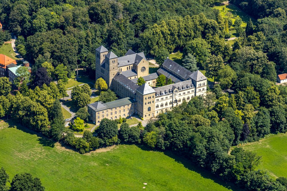 Billerbeck from the bird's eye view: Complex of buildings of the monastery Benediktinerabtei Gerleve in Billerbeck in the state North Rhine-Westphalia, Germany
