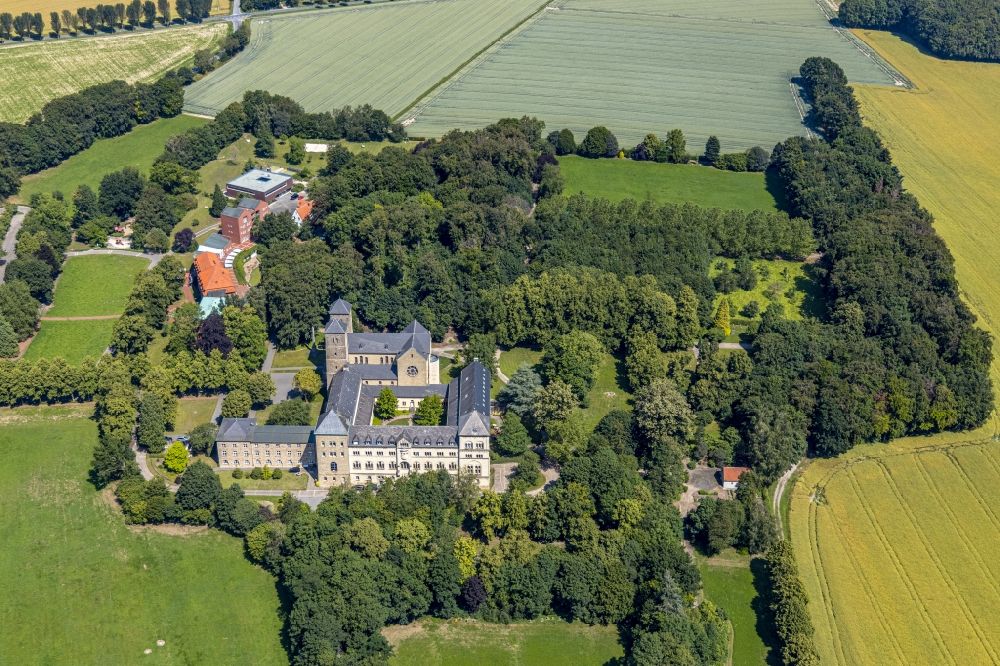 Aerial photograph Billerbeck - Complex of buildings of the monastery Benediktinerabtei Gerleve in Billerbeck in the state North Rhine-Westphalia, Germany