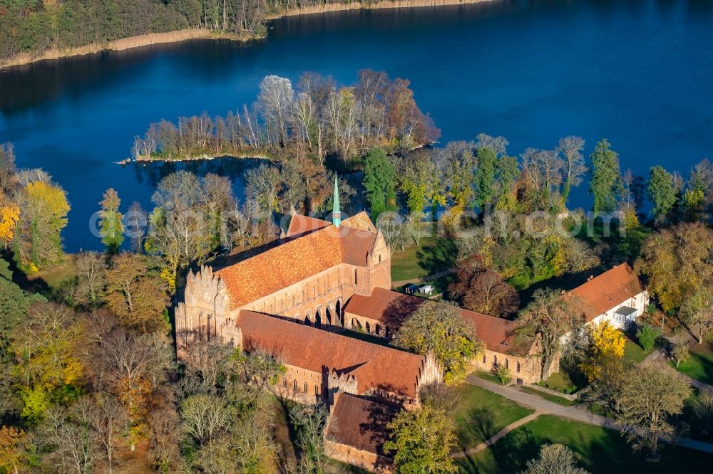 Aerial photograph Chorin - Complex of buildings of the monastery in der Schorfheide in Chorin in the state Brandenburg