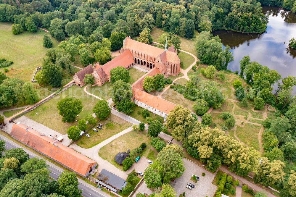 Aerial image Chorin - Complex of buildings of the monastery in der Schorfheide in Chorin in the state Brandenburg