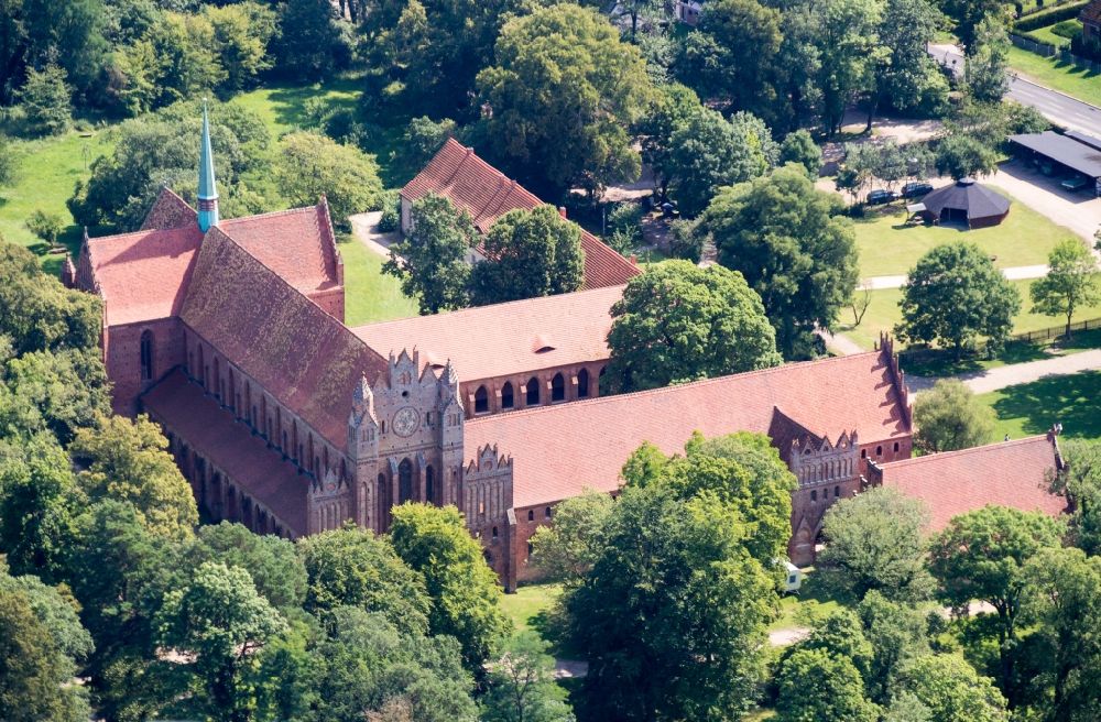 Aerial image Chorin - Complex of buildings of the monastery Zisterzienser in Chorin in the state Brandenburg, Germany