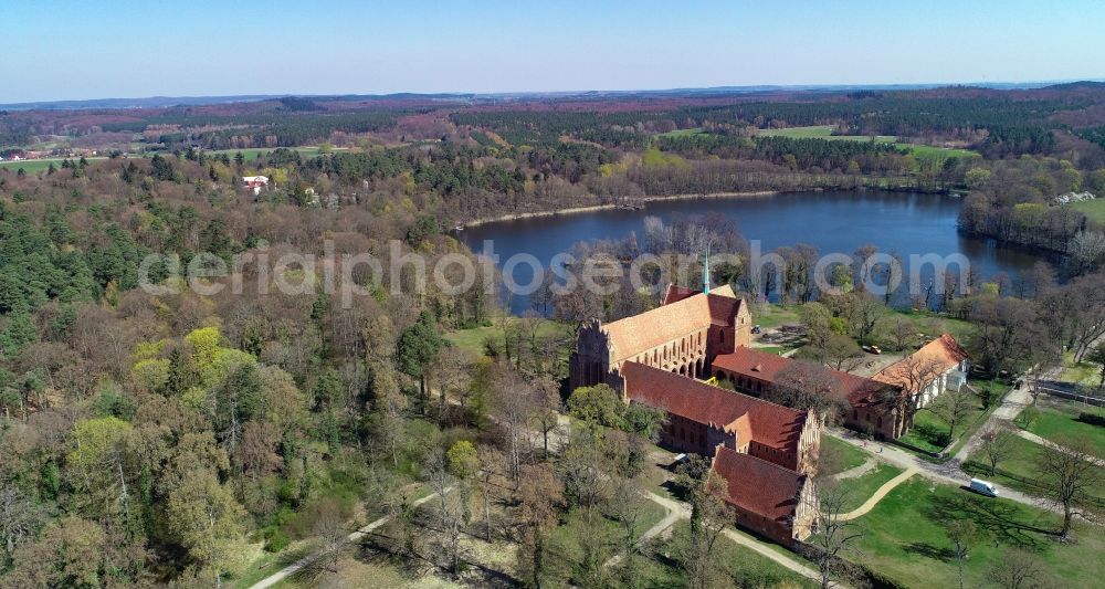 Aerial photograph Chorin - Complex of buildings of the monastery Zisterzienser in Chorin in the state Brandenburg, Germany