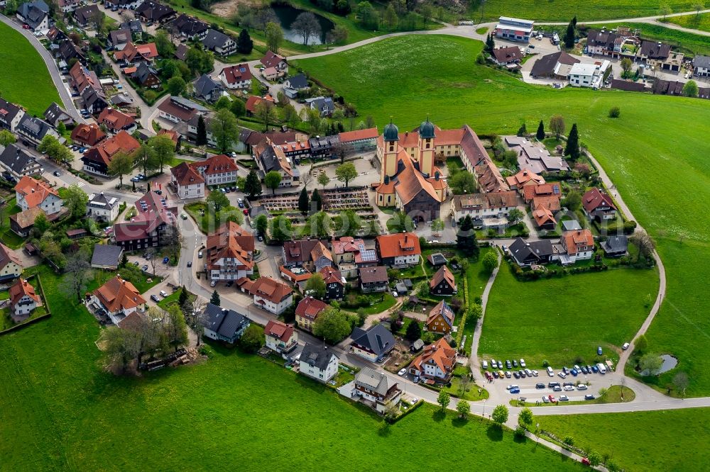 Aerial photograph Sankt Märgen - Complex of buildings of the monastery in Sankt Maergen in the state Baden-Wuerttemberg