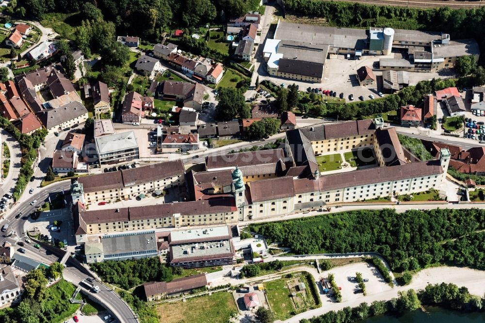 Aerial photograph Lambach - Complex of buildings of the monastery Benediktinerstift Lambach in Lambach in Oberoesterreich, Austria