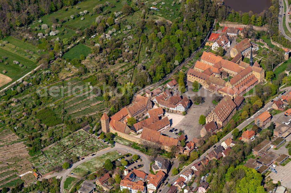 Aerial image Maulbronn - Complex of buildings of the monastery Maulbronn in Maulbronn in the state Baden-Wurttemberg
