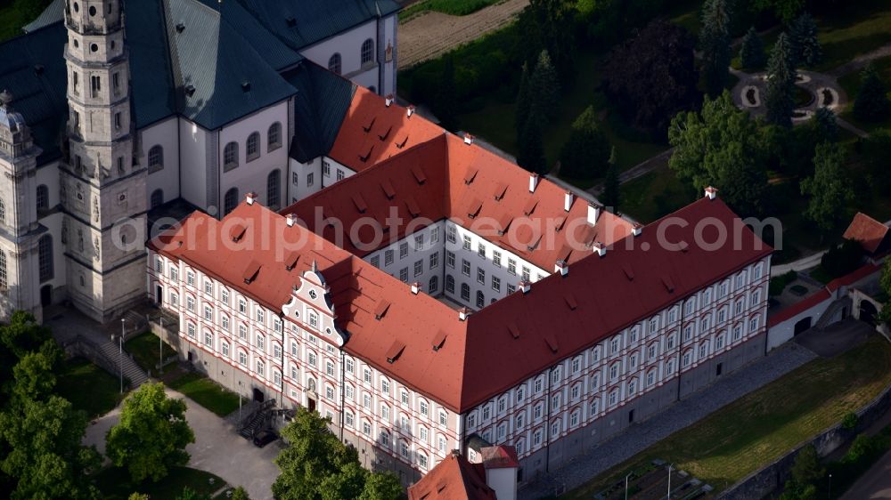 Aerial image Neresheim - Complex of buildings of the monastery Abtei Benediktinerkloster in Neresheim in the state Baden-Wuerttemberg, Germany