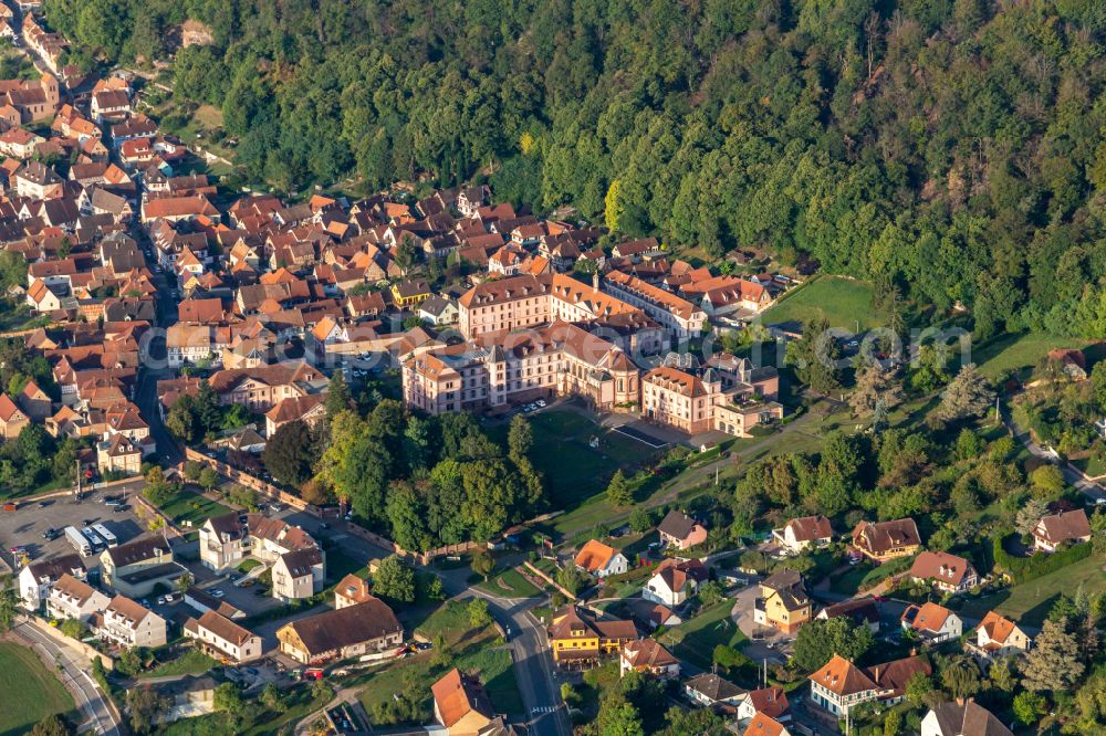 Oberbronn from above - Complex of buildings of the monastery Oberbronn in Oberbronn in Grand Est, France