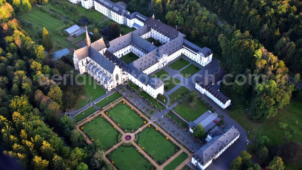 Streithausen from the bird's eye view: Complex of buildings of the monastery and Abtei in the district Marienstatt in Streithausen in the state Rhineland-Palatinate, Germany
