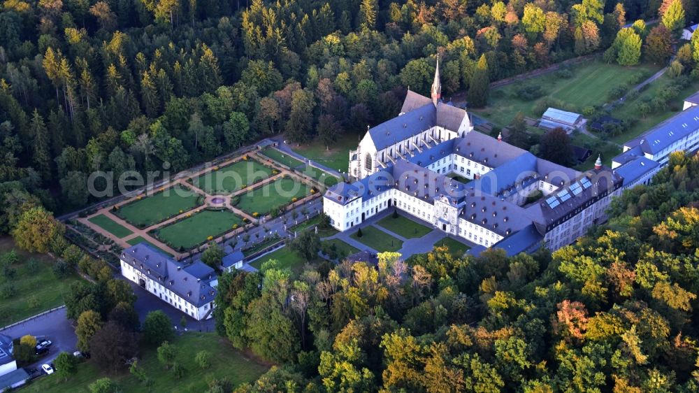 Aerial image Streithausen - Complex of buildings of the monastery and Abtei in the district Marienstatt in Streithausen in the state Rhineland-Palatinate, Germany