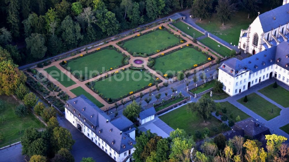 Streithausen from above - Complex of buildings of the monastery and Abtei in the district Marienstatt in Streithausen in the state Rhineland-Palatinate, Germany
