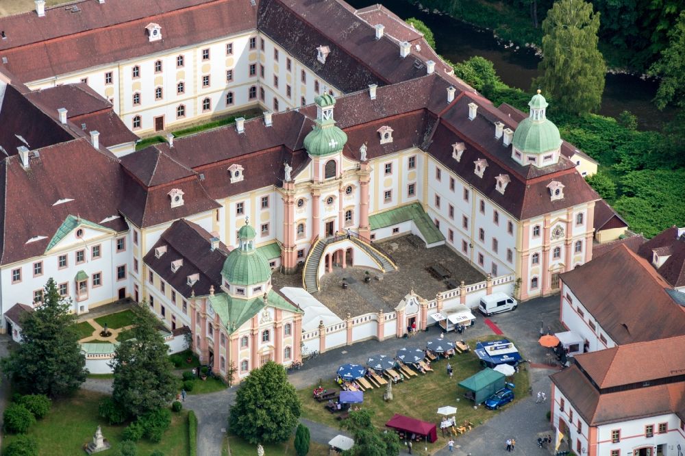 Aerial photograph Ostritz - Complex of buildings of the monastery St. Marienthal in Ostritz in the state Saxony, Germany
