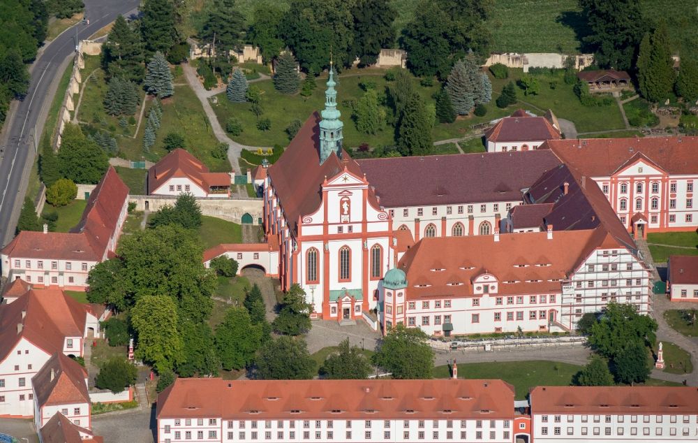 Panschwitz-Kuckau from the bird's eye view: Complex of buildings of the monastery St. Marienstern in Panschwitz-Kuckau in the state Saxony, Germany