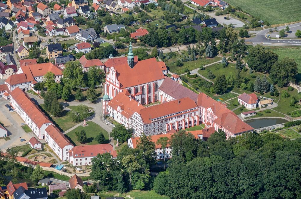 Aerial photograph Panschwitz-Kuckau - Complex of buildings of the monastery St. Marienstern in Panschwitz-Kuckau in the state Saxony, Germany