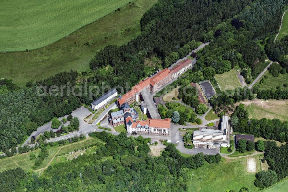 Sankt Wendel from the bird's eye view: Complex of buildings of the monastery St.Wendel in Sankt Wendel in the state Saarland, Germany