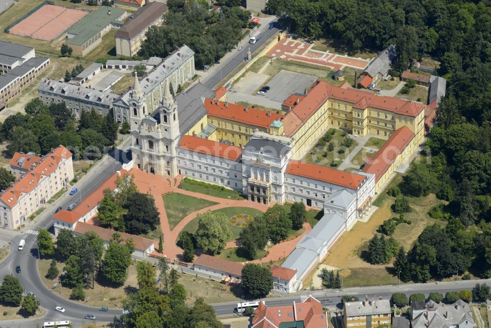 Aerial photograph Zirc - Complex of buildings of the monastery in Zirc in Wesprim, Hungary
