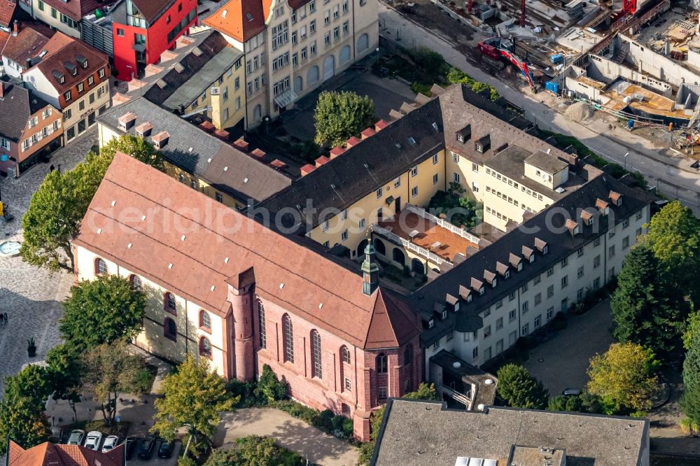 Offenburg from the bird's eye view: Complex of buildings of the monastery o Klosterschulen Unserer Lieben Frau in Offenburg in the state Baden-Wurttemberg, Germany