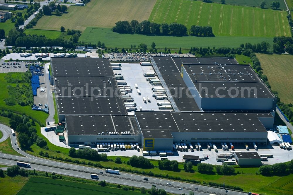 Aerial image Hamm - Building complex and distribution center on the site Edeka Zentrallager in Hamm at Ruhrgebiet in the state North Rhine-Westphalia