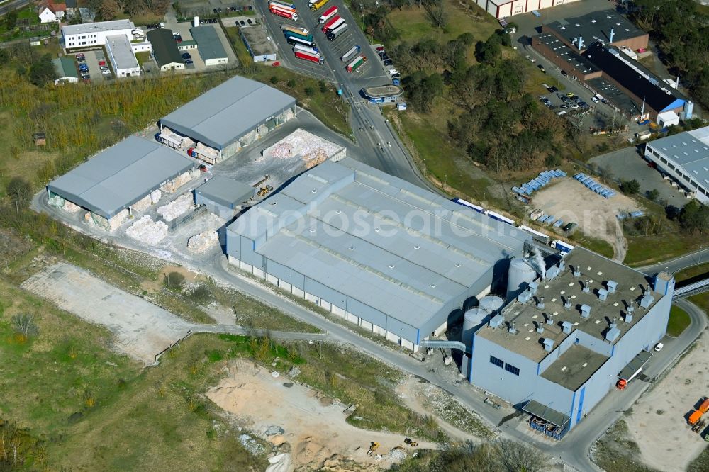 Aerial image Schwedt/Oder - Building complex and distribution center on the site on Kuhheide in the district Vierraden in Schwedt/Oder in the state Brandenburg, Germany